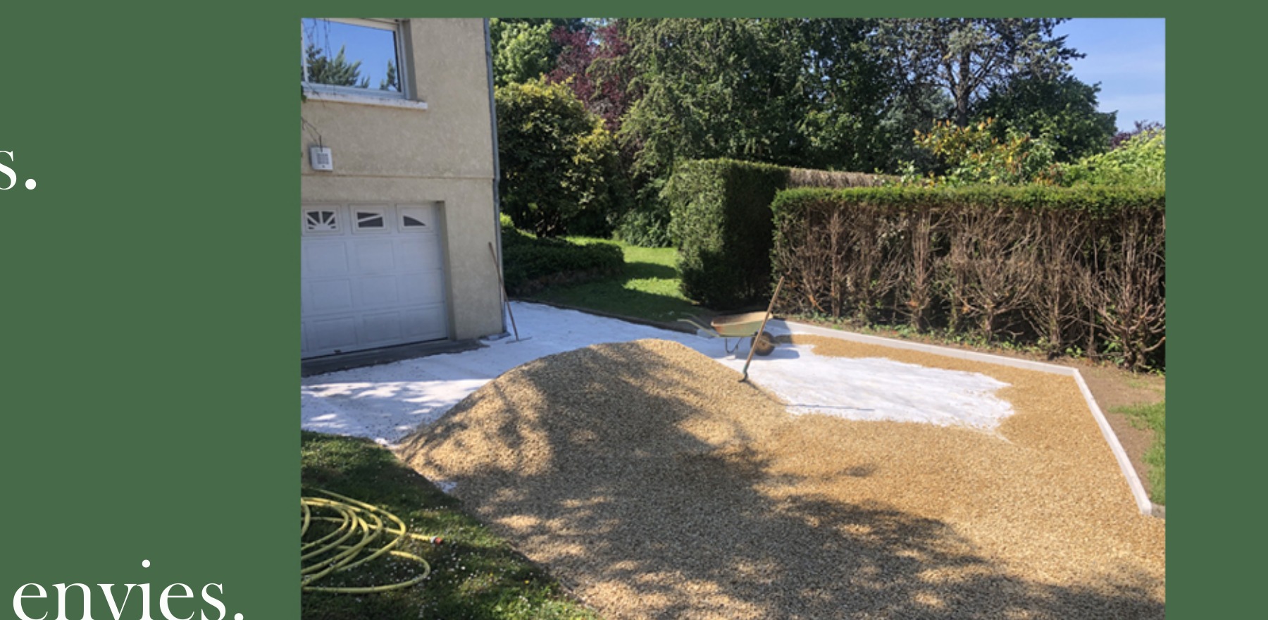 Réfection allée en graviers